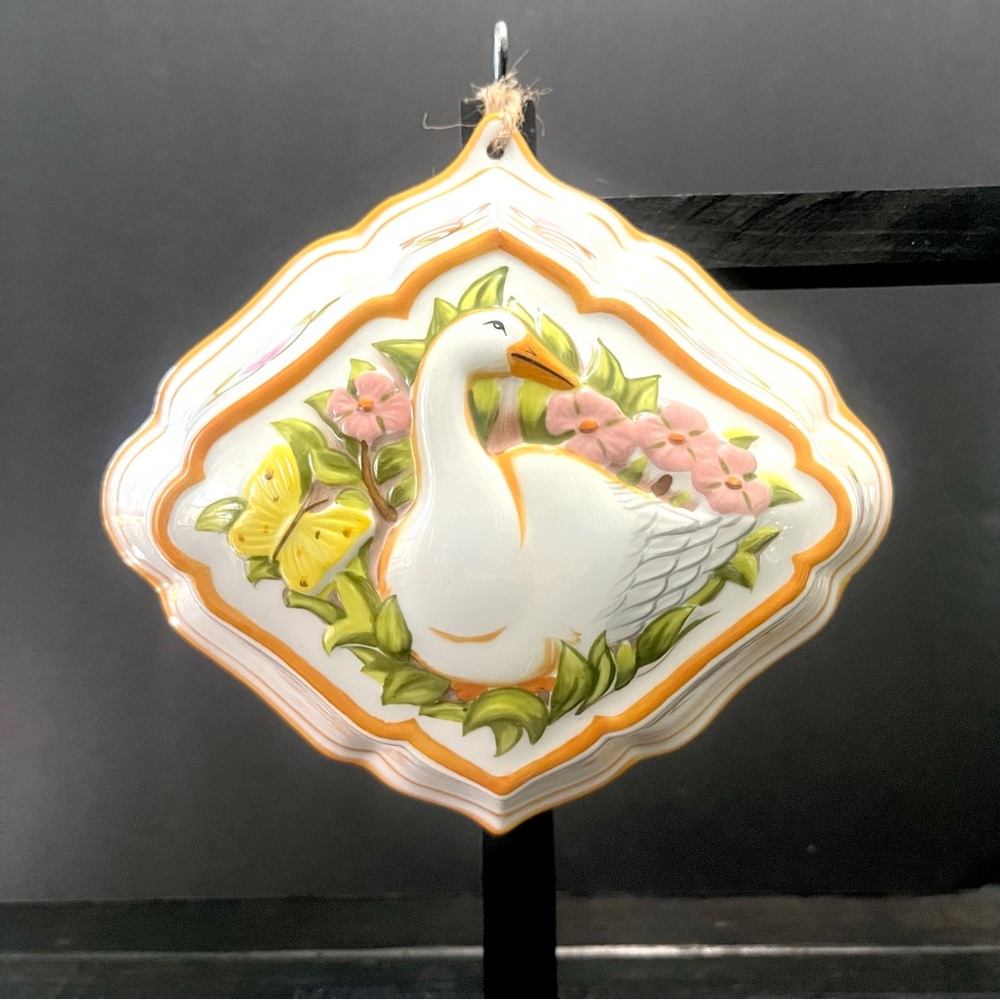 Vtg 1986 Franklin Mint Le Cordon Bleu Duck Butterflies Jello Mold Wall Hanging